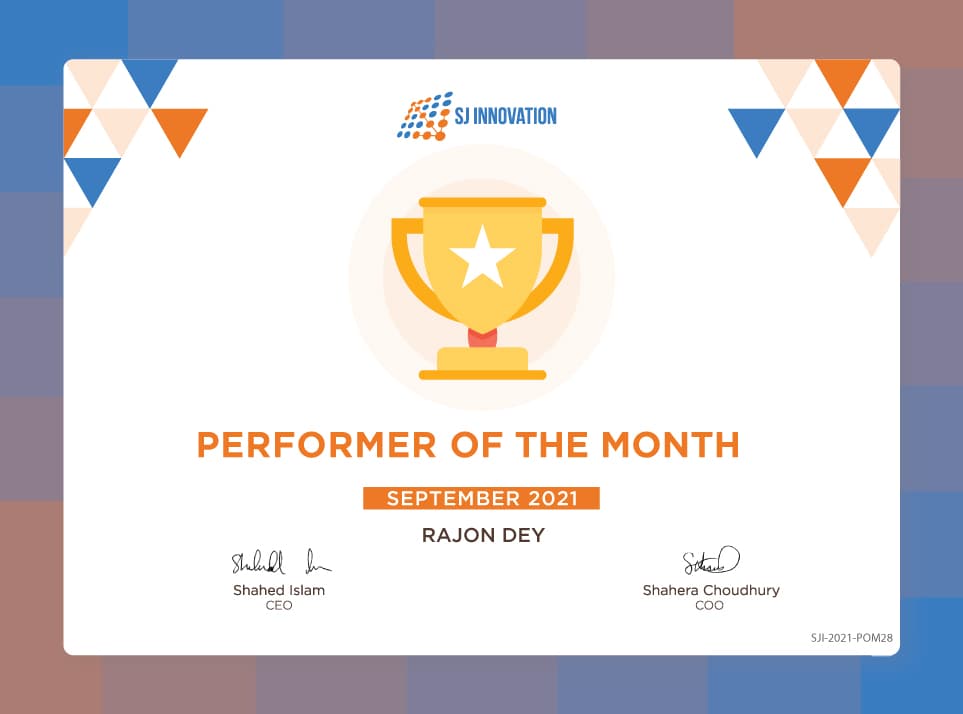 Performer of the Month - September 2021